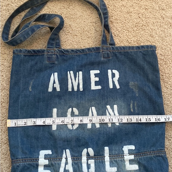 American Eagle Outfitters Blue Jean Denim Tote Bag - Picture 8 of 11